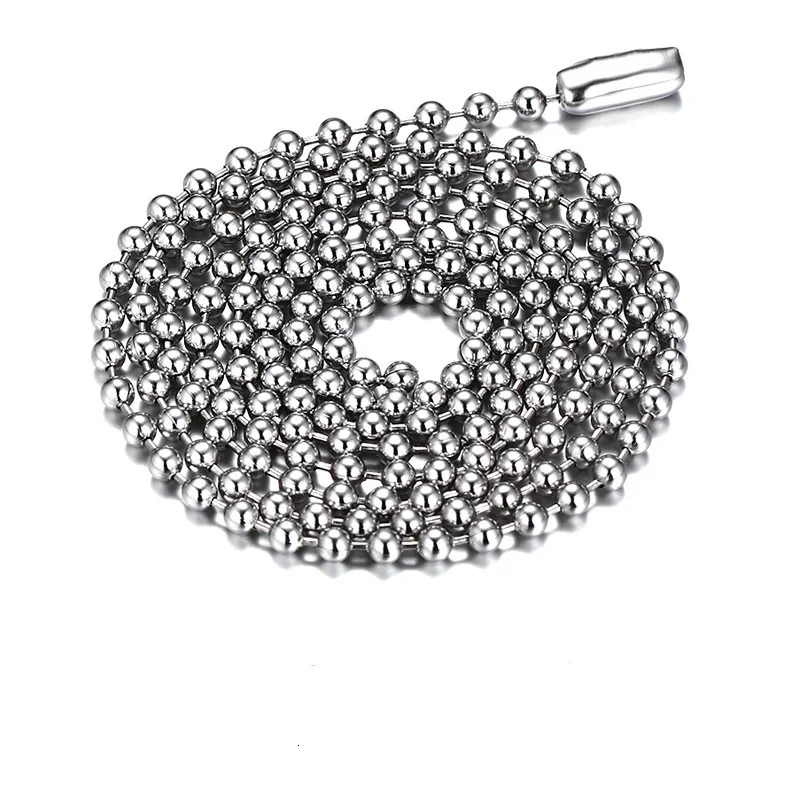 Jewelry Necklace Silver Plated Stainless Steel Ball Chain Necklace for Men Women Ball Chain DIY