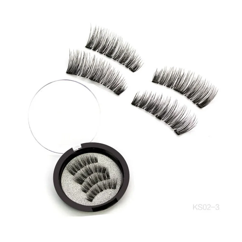 

3 Magnet False Eyelash Extension Handmade 3D Magnetic Eyelashes Cilios Posticos Black Brown Long Fake Maquillaje Eye Lashes Kit