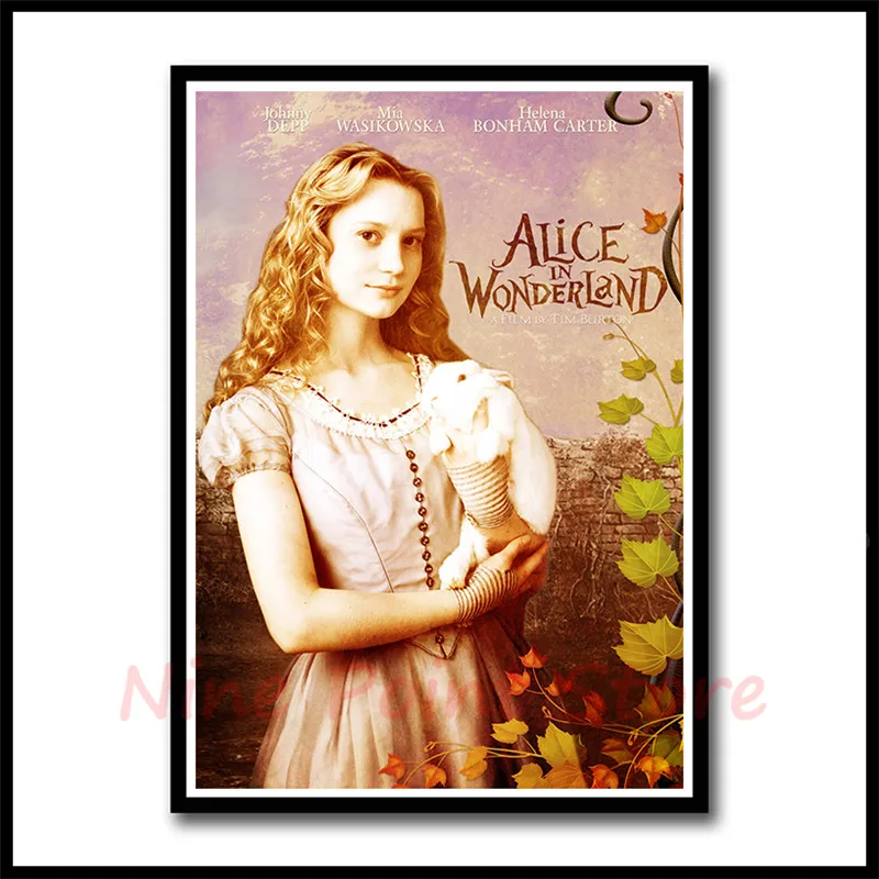 Алиса в стране чудес бумага с покрытием плакат плакаты печатает стены искусства картина Современное украшение дома бескаркасные
