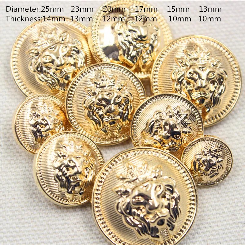 Free shipping, 20PC diameter of 13mm 25mm gold buttons, clothing