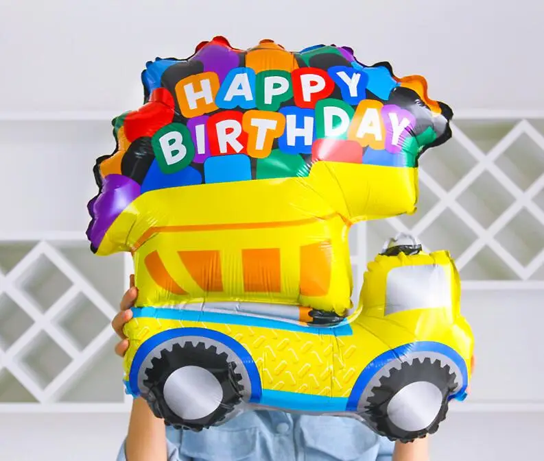 Пикапы, автомобильные воздушные шары из фольги с днем рождения, вечерние украшения, большой танк, поезд, полицейские машины, пожарная машина, Детские воздушные шары, игрушки для мальчиков - Цвет: Truck
