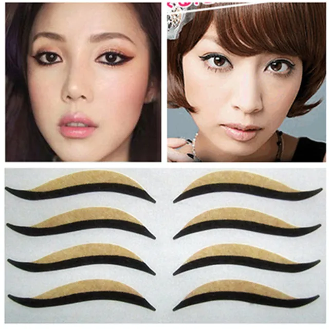 50pcs/5packs Cat Eyes Sticker Black Eyeliner & Double Eyelid Tape Smoky