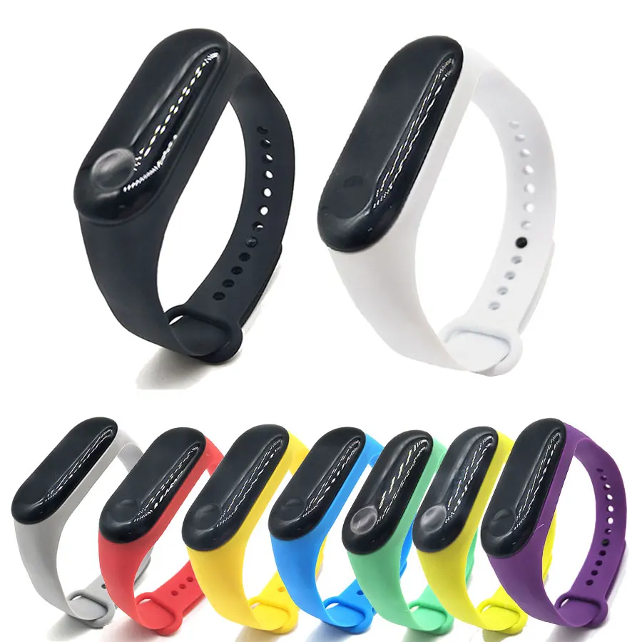 Красочные для mi band 3 4 ремешок силиконовый 3/4 наручный на замену xiaomi Смарт