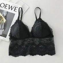 Для женщин вышитые топ Пуш Ап Бюстгальтер кружево топики женские беспроводной Бесшовные бюстгальтеры с мягкими чашечками