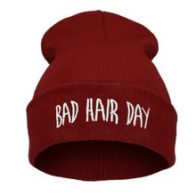 Модная зимняя в стиле бини мужская шапка Wowen Bad Hair Day Hat Beanie вязаные шапки в стиле хип-хоп женская маска теплая шапка s Лидер продаж