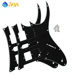 Новый 2шт RG открытый стиль 6 струнная гитара Pickguard HSH 9 отверстий царапинам пластины 3Ply черный w/Винты для RG550 Стиль гитары