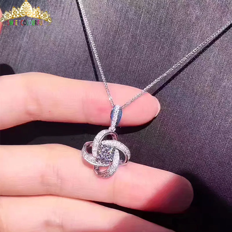 

Jewelry 18K gold natural South African Diamond Necklace with a certificate with Wedding gifts