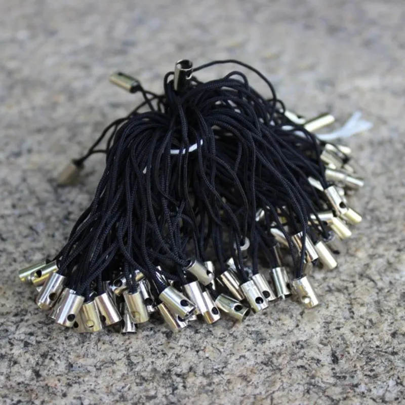 55mm Lariat Lanyard mobile straps Hang black Rope cell keychain art