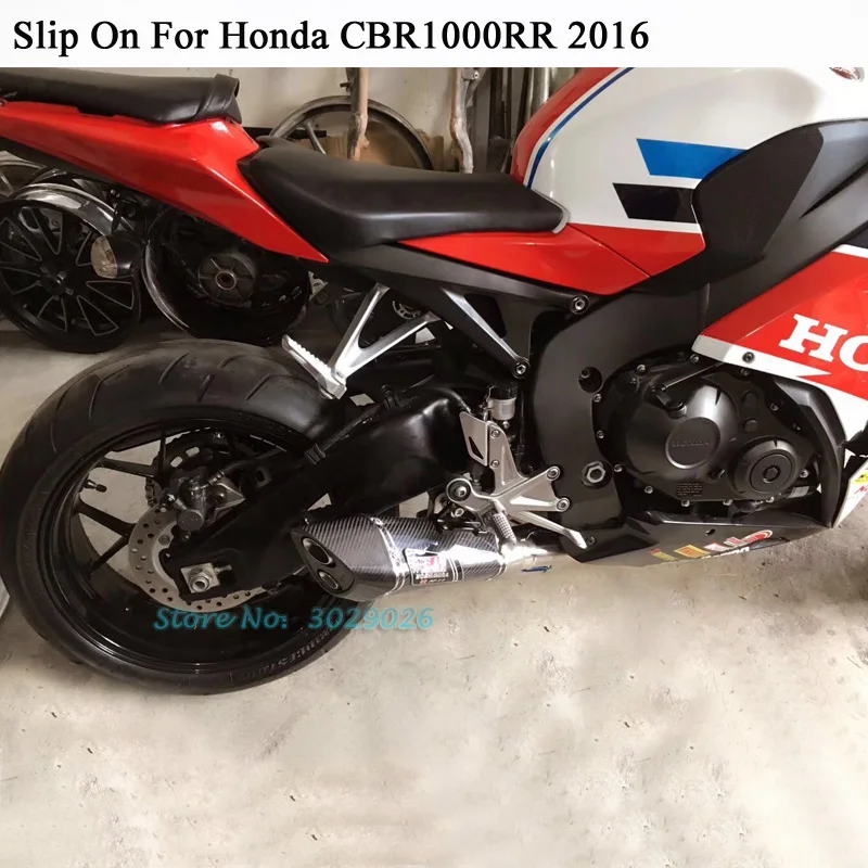 CBR1000RR глушитель для мотоцикла из углеродного волокна без шнуровки для Honda CBR1000 RR полностью стальная система среднего соединения труб