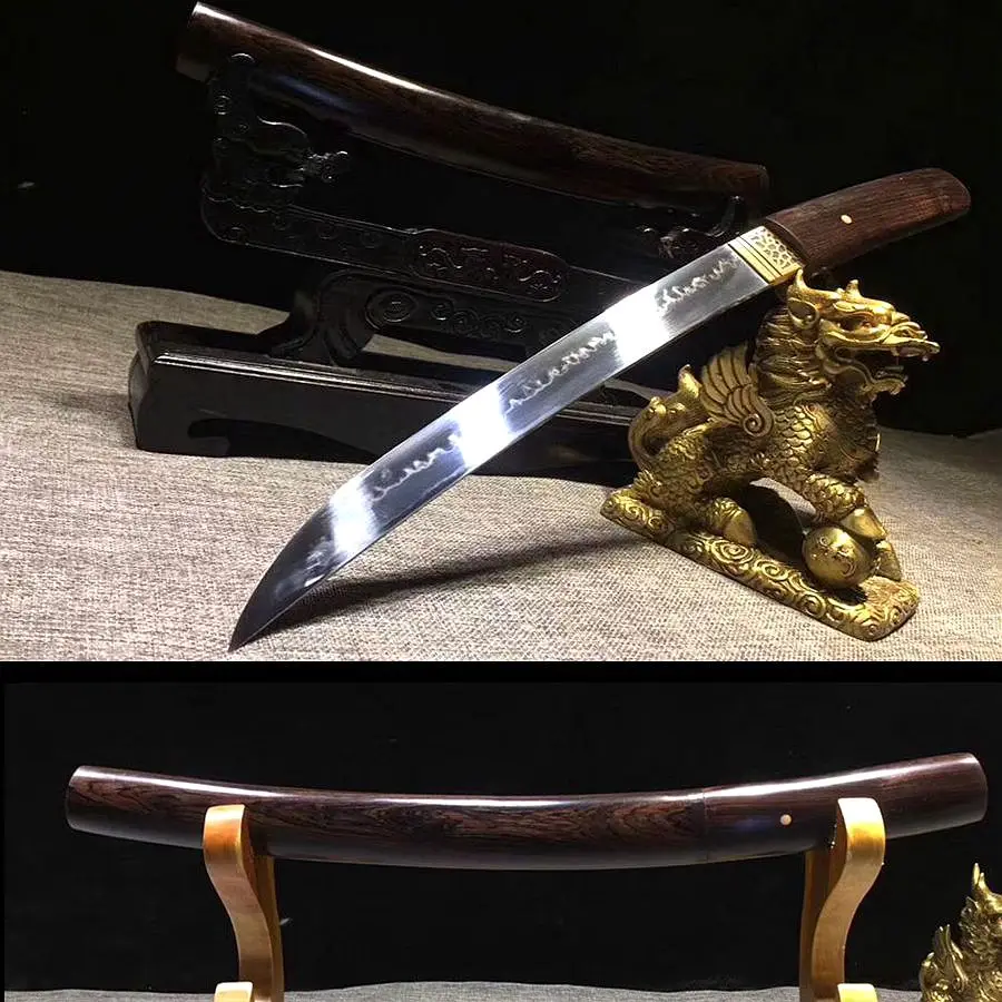 

High-Grade Brazil Ebony Wood/T10 Steel Clay Tempered Blade Sharp Japanese Samurai Sword Katana Good Collection Gift Knife Swords