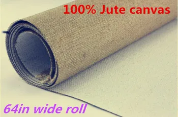 

658g 1.7m painting canvas roll & heavy pure jute painting primed canvas roll for artist