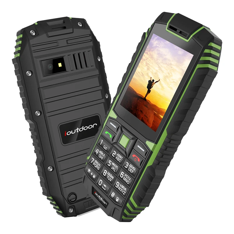 Ioutdoor T1 resistente teléfono móvil impermeable IP68 a prueba de golpes a prueba de Radio FM 2G tarjeta SIM linterna Led GSM ruso teclado del teléfono móvil