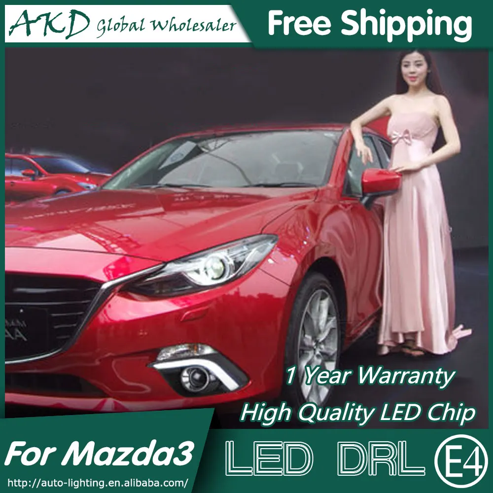 

AKD Car Styling for Mazda 3 DRL 2015 Mazda3 Axela COB Signal LED DRL Turn Signal LED Running Light Fog Light Parking Accessories
