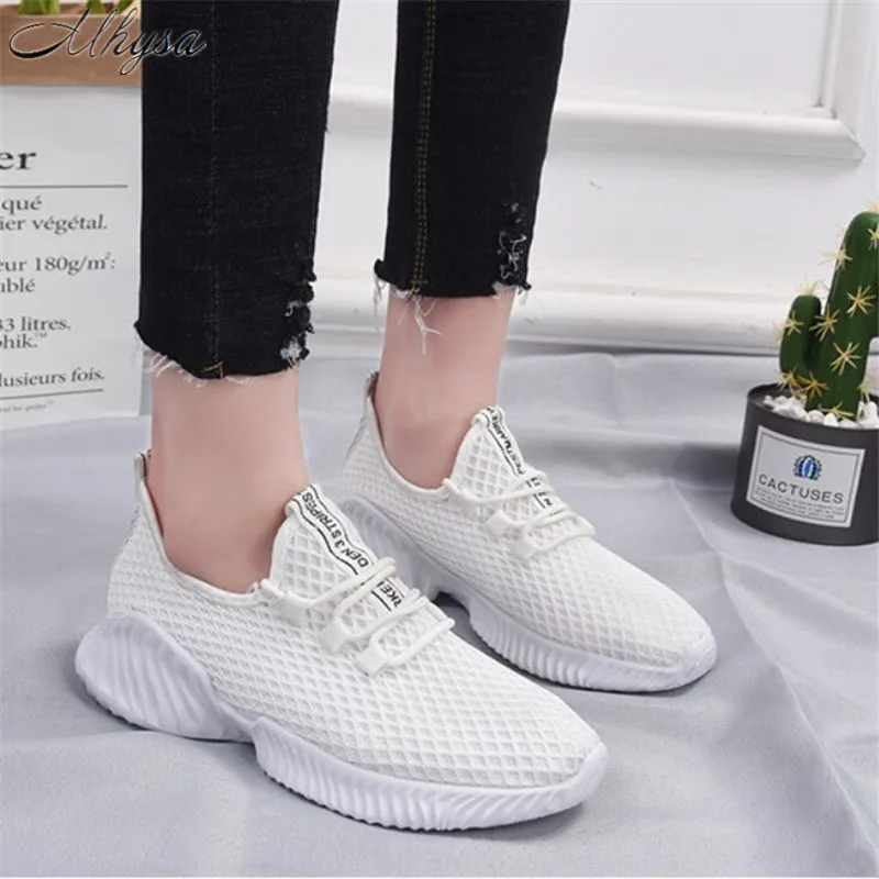 

Mhysa 2019 New spring autumn women's shoes fashion wild Harajuku wear breathable solid color lace up casual shoes sneakers L292