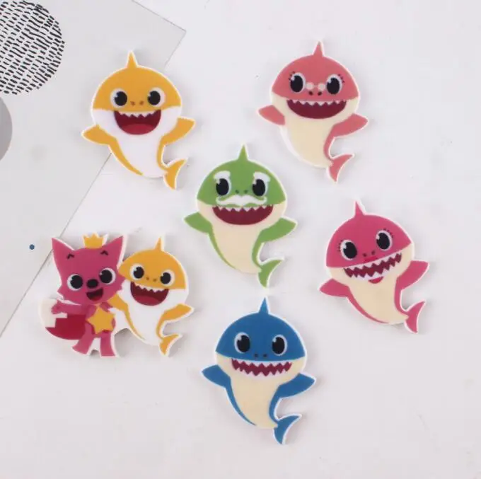 

New 30pcs Shark baby Resin Flatbacks Planar Resin Crafts for DIY Home Decoration Accessories