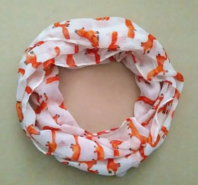 Children Scarf 8 Colors Baby Collar Neckkerchief Fox Print