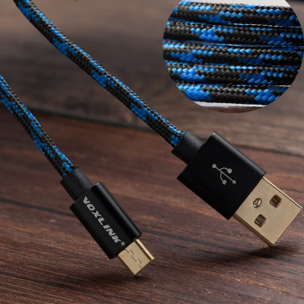 VOXLINK 5V2. 4A Micro USB кабель 3FT/6FT Быстрый зарядный данных для samsung S6 S5 htc huawei P8 Мобильный