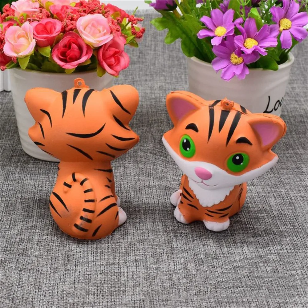 

Squeeze Toys Kids Children funny Soft Anti-Stress Mini Tiger Squeeze Slow Rising Straps Cream Fun Amazing Gifts Stress Relief