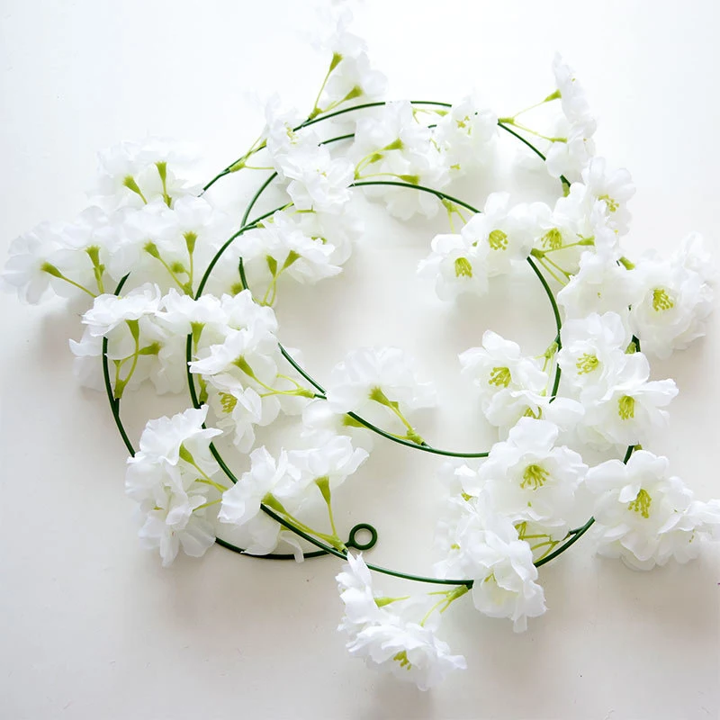 200cm Sakura Rattan Wedding Arch for Home Party Wedding Decoration Vine Artificial Flowers Silk Ivy Wall Hanging Garland Wreath 200cm Sakura Rattan Wedding Arch for Home Party Wedding Decoration Vine Artificial Flowers Silk Ivy Wall Hanging Garland Wreath