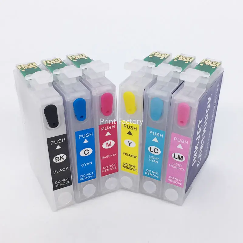 Многоразовый картридж с постоянным чипом для Epson RX615 R270 R290 Artisan 837 без чернил|refillable