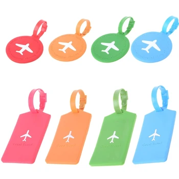 

Sell at a loss! Travel Accessories Luggage Tag Address ID Name Card Suitcase Baggage Label Tags Cute PVC Square Round Shape