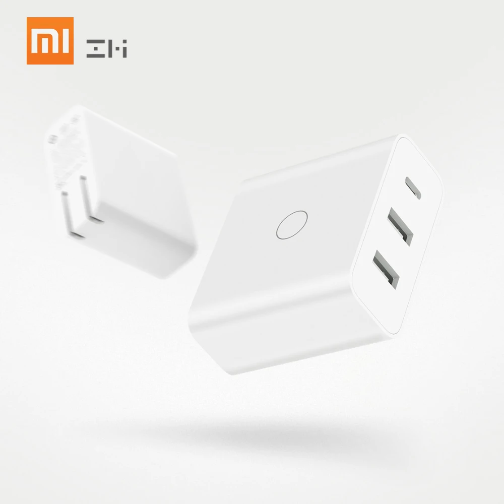 

Xiaomi ZMI USB Charger 65W 3 Port For Android iOS Smart Phone Type-C 45W USB-A 20W Indicator Light Gift Cable USB-C PD Charger