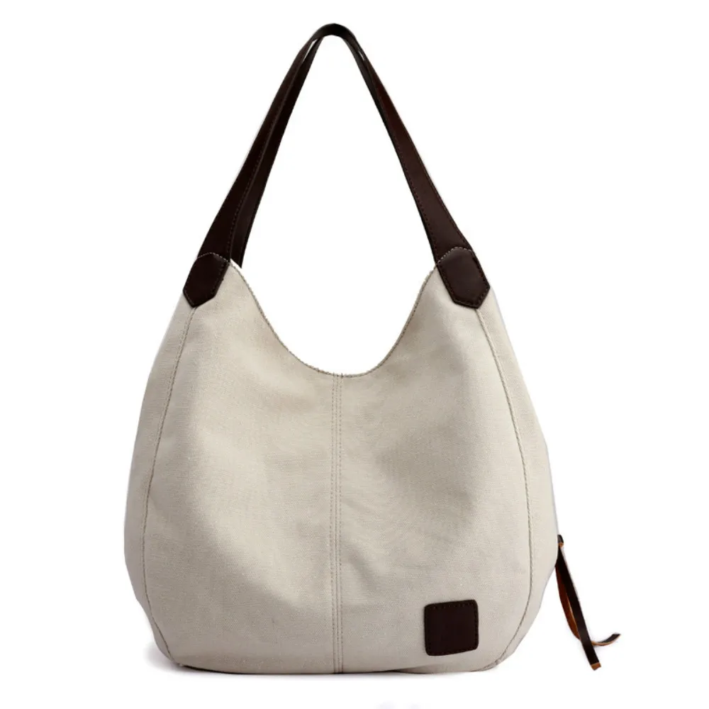 

2019 New Women Shoulder Bags High Quality Canvas Casual Totes for Ladies Simple Design Handbag Female Fashion Daily Shopping Bag