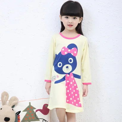 Одежда От 3 до 12 лет Новинка года, осенне-летняя стильная ночная рубашка для девочек детская одежда для сна для девочек детская одежда принцессы для девочек - Цвет: style 2