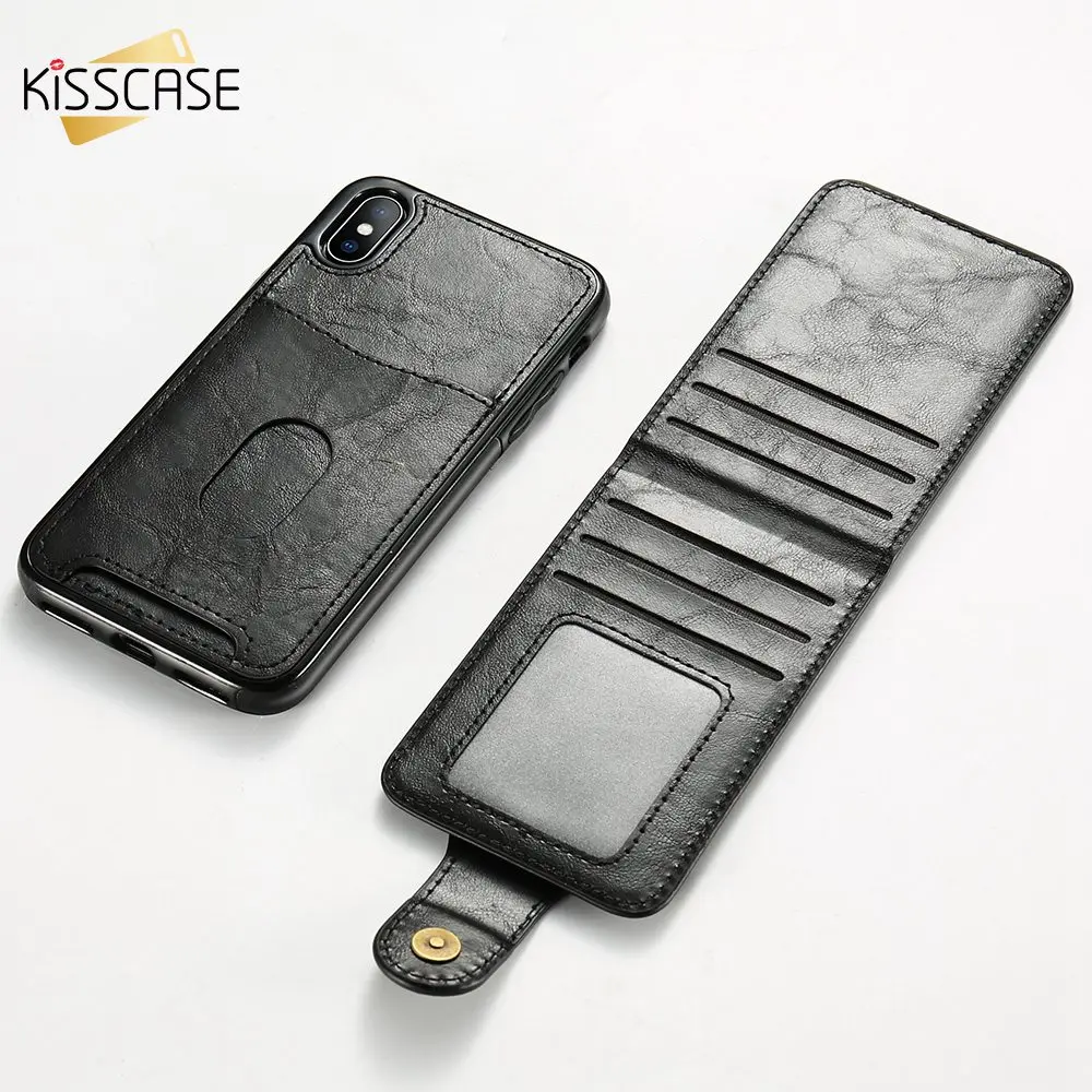 Чехол kisscase для iPhone 6 S Plus 7 8 X XS винтажный держатель визитных карточек чехол