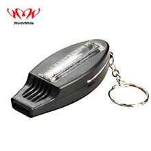 Стоящий свисток для выживания на открытом воздухе, для кемпинга, походов, спасательный аварийный дорожный инструмент, EDC брелок 4 в 1