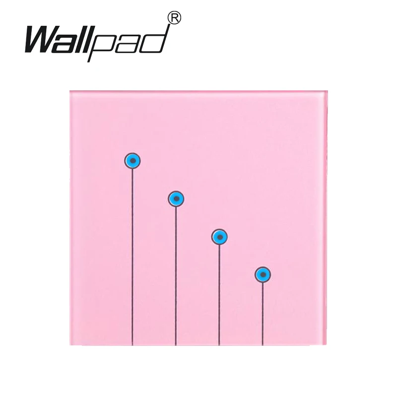 Pink 4 Gangs 2 Way Switch Touch 220v Wallpad Light Switch
