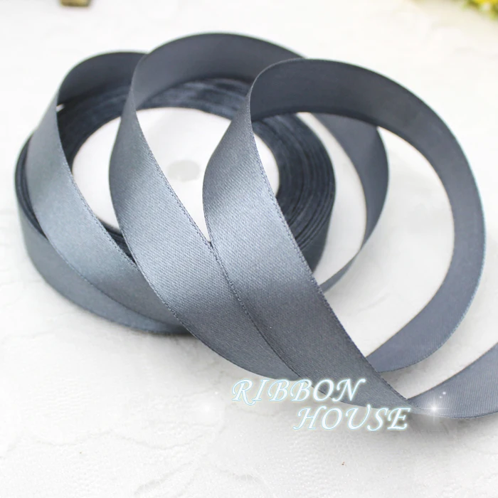 GREY SINGLE FACE SATIN RIBBON