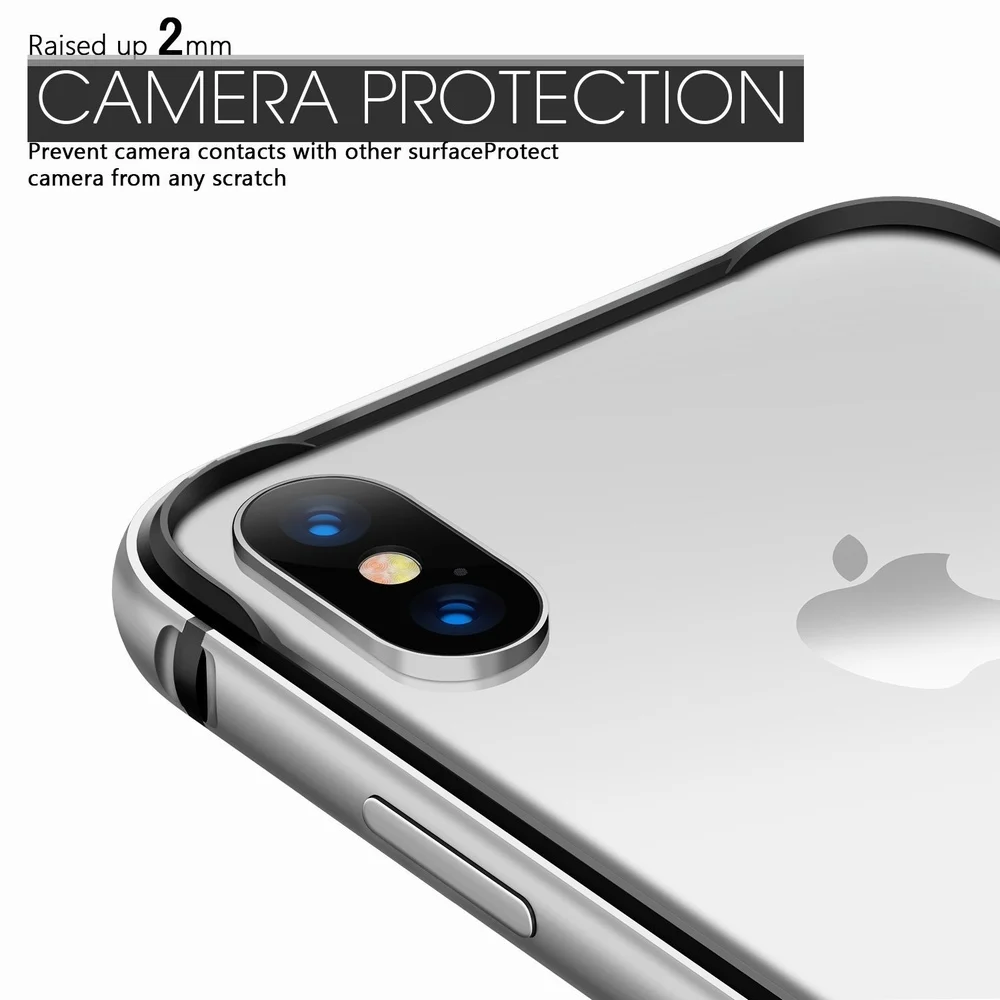 Ascromy для iPhone X Case Алюминий ТПУ чехол гибрид с защитой от ударов и футляр бампера S 10