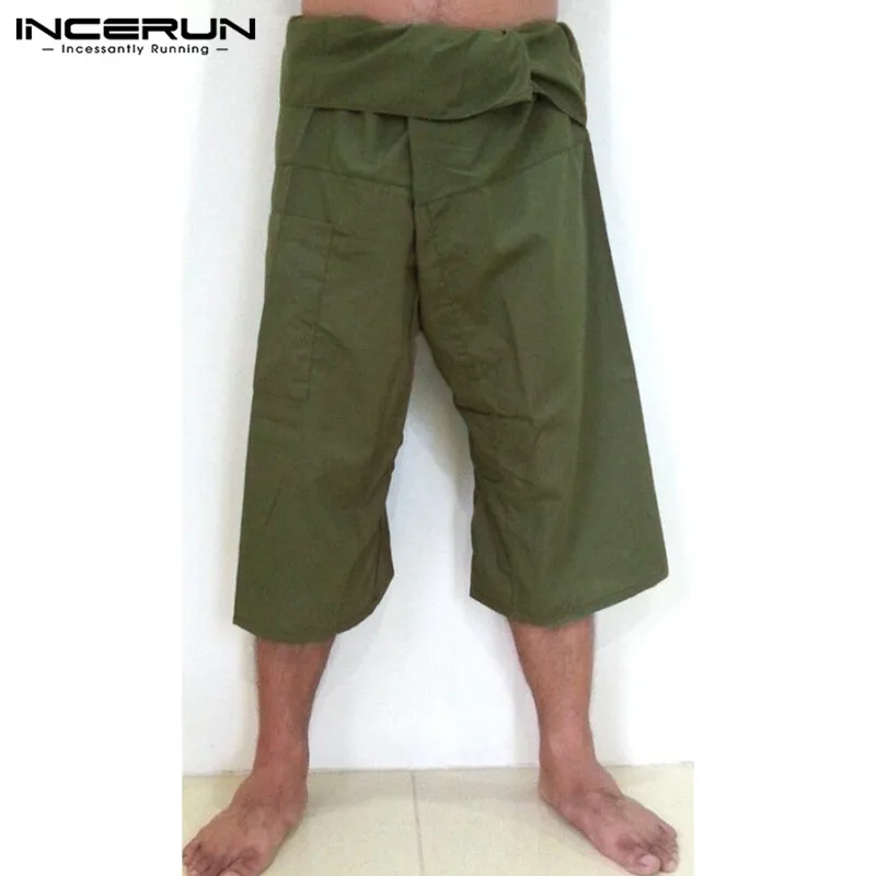 Новые модные мужские массажные тайские штаны для рыбалки, повседневные широкие укороченные штаны с карманами, крутые мужские и женские большие размеры S-5XL