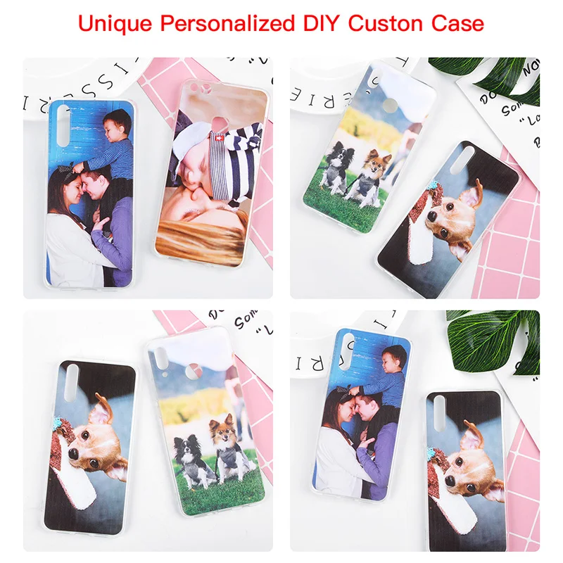 Customized DIY Phone Case Printed Soft Clear Cover Case For iphone 6 6s 7 8 Plus X XS XR XS Max For Samsung S7 S7 Edge S8 S9