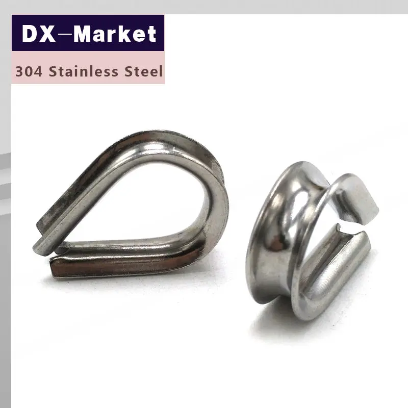 

6mm , 20pcs/lot , wire rope thimbles stainless steel 304 rigging hardware , Cable protection ring