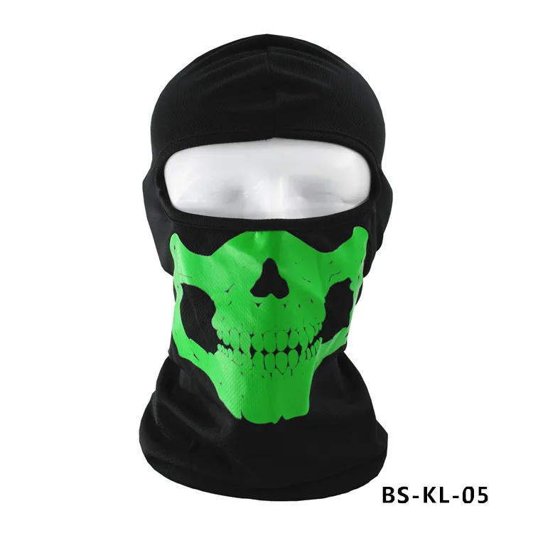 Открытый cs крышка головы скелет вызов службы тактическая маска Хэллоуин крышка головы маска ветрозащитный для езды маска для защиты лица маска - Цвет: green