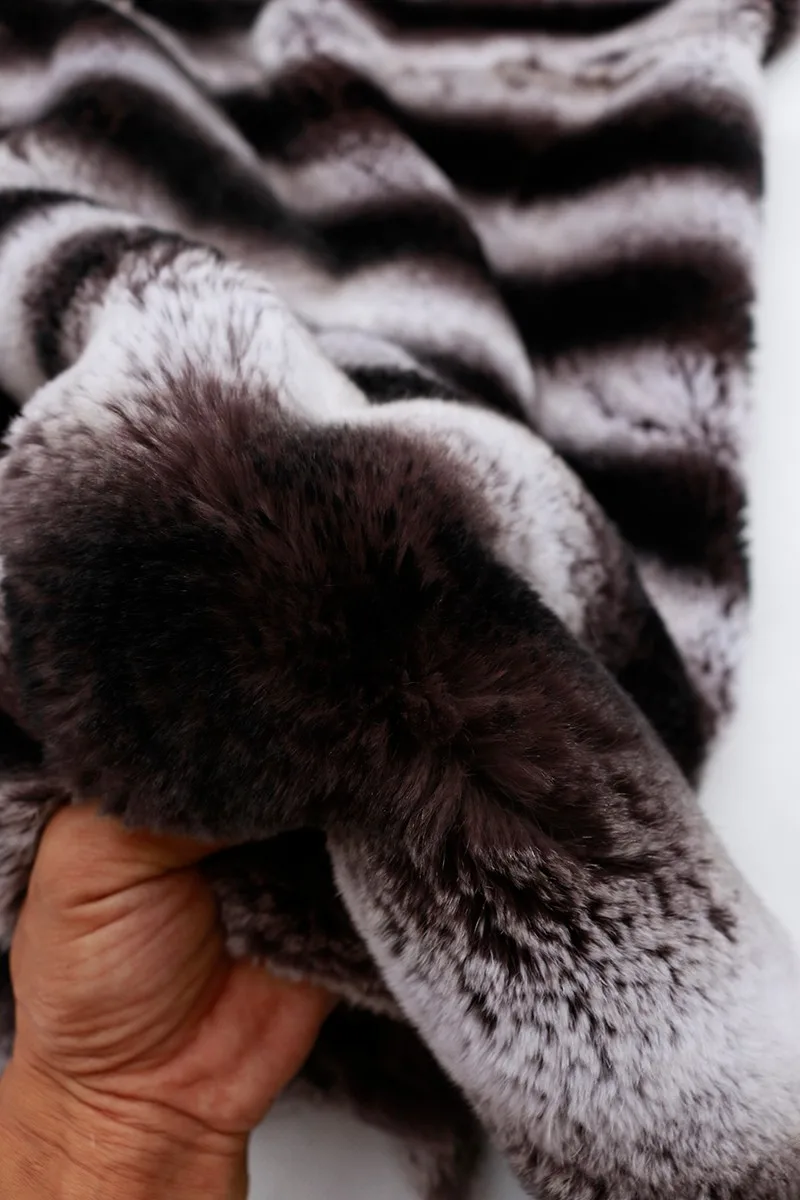 240 x 180 cm Large size Chinchilla rex rabbit fur plate  (4)