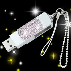 Вращающийся Ювелирные Девушки Подарок Creativo Usb 64 ГБ 128 ГБ Flash Drive 2.0 Pen Drive 64 ГБ Pendrive 32 ГБ 16 ГБ 8 ГБ Cle Usb Stick 2 ТБ 1 ТБ