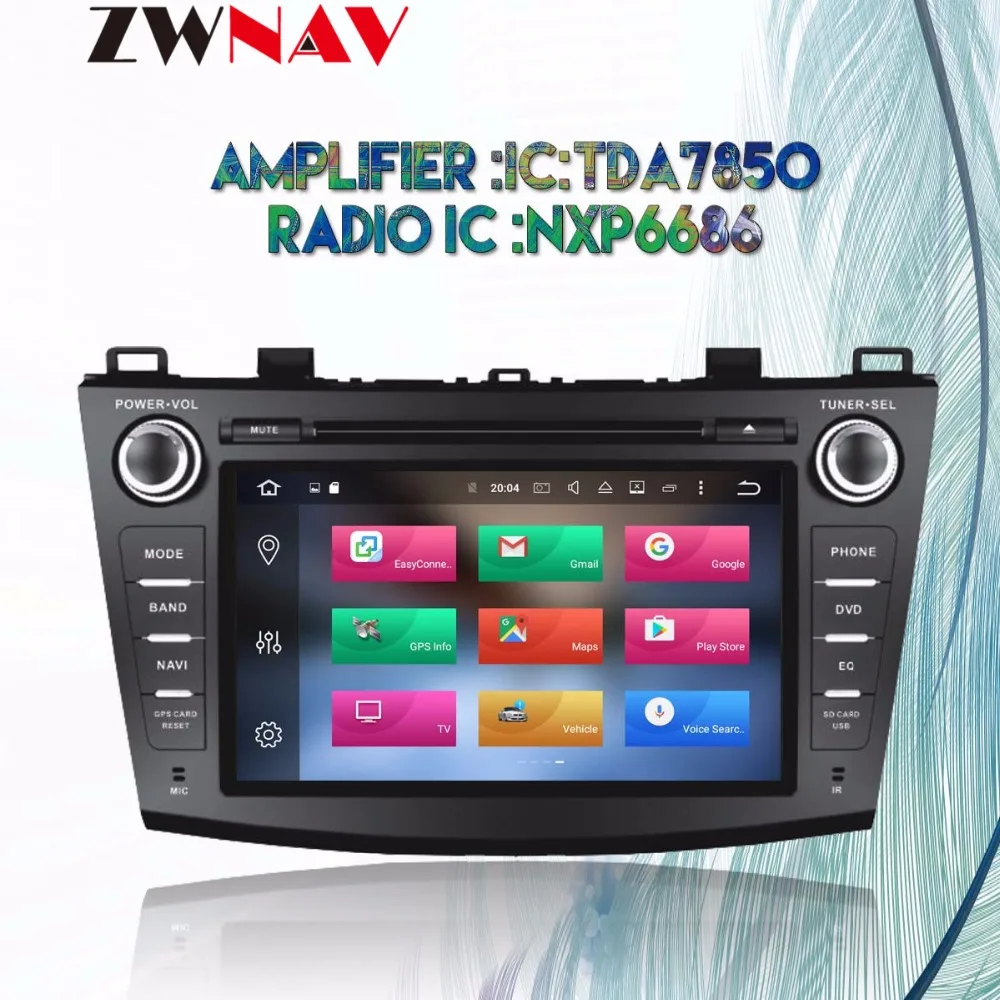 Discount 8 inch Eight Core Android 8.0 7.1 Car DVD Player GPS Navi For Mazda 3 Axela 2009-2013 RAM 4GB ROM 32 GB Stereo Recorder Satnav 5