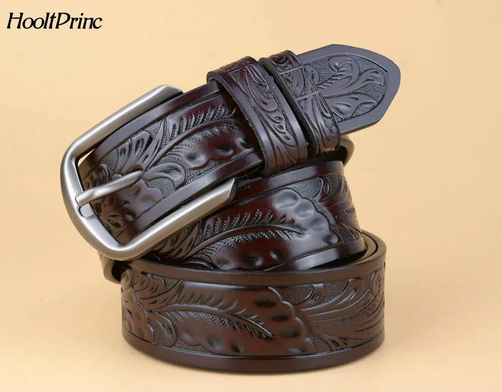 

Cinto Vintage 3D Flower Belt,Mens Luxury Real Leather Belts For Men,Hot Leisure Designer High Quality Buckle Men's Belts