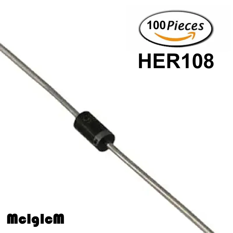 MCIGICM 100 шт. выпрямительный диод 1A 1000V DO-41 HER108