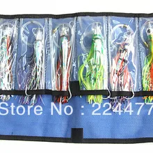 8,5 дюймов осьминог приманка двойная юбка Осьминог Смола голова с крючком леска рыболовные снасти костюм дешевая рыболовная упаковка