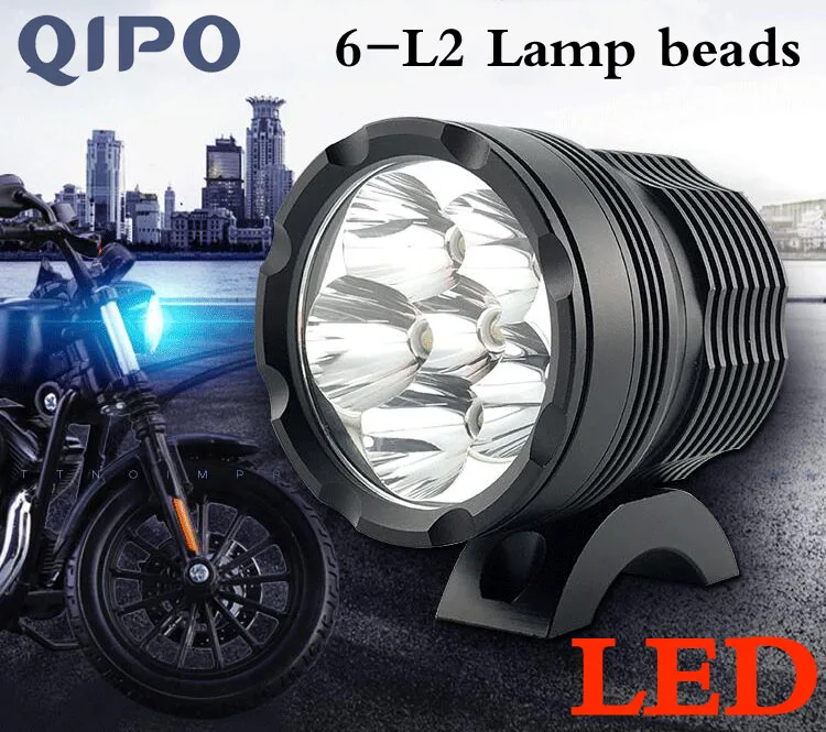 QIPO Motorcycle LED modified spotlight Off front headlight for off road