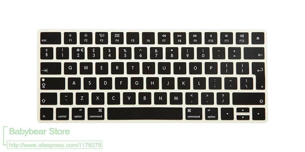 Для Apple Magic Keyboard силиконовый чехол для клавиатуры для Magic Keyboard евро ЕС английский Европейский Волшебная беспроводная клавиатура - Цвет: black
