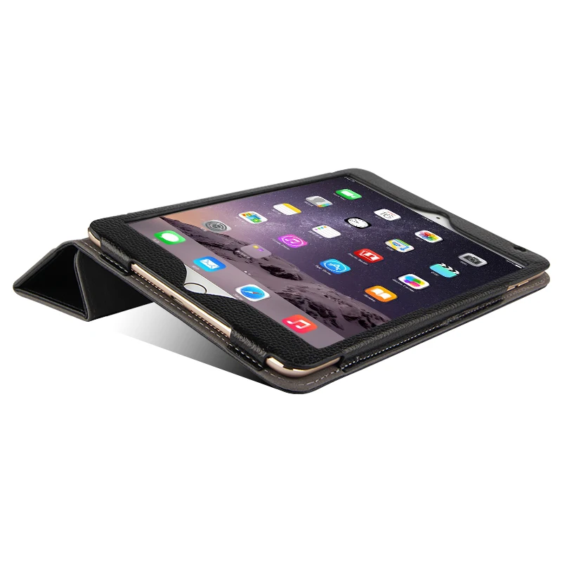 Чехол AJIUYU из воловьей кожи для iPad mini 3 2 1 защитный смарт чехол натуральной