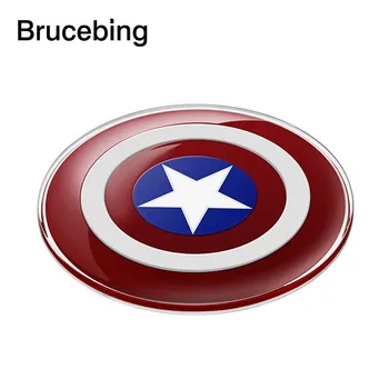 

A+Avengers QI Wireless Charger For Samsung Galaxy S8 S7 S6/S6 Edge G9250 For iPhone 5 6 7 8 Captain America Shield Charging Pad