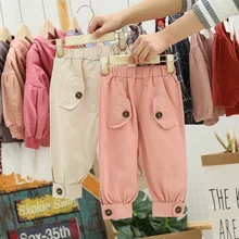 Мода Soild новорожденных Для маленьких мальчиков шаровары для девочек штаны От 0 до 3 лет для малышей длинные брюки карманов плавки одежда для малышей