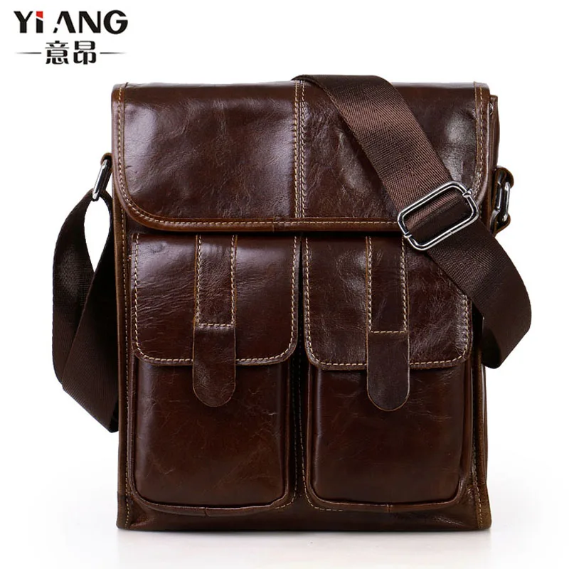

Men Genuine Leather First layer Cowhide High Quality Business Briefcase Messenger Single Shoulder Bag Cigarette Case Phone Bags