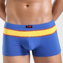 Модные джинсы, хлопок, мужской сексуальный большой карман для пениса, боксеры, нижнее белье, шорты для геев, трусы, размер s m l